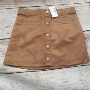 Girls brown suede skirt